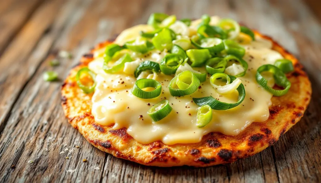 disfruta de una deliciosa tostada de queso y puerros, fácil y rápida de preparar en minutos, perfecta para un desayuno o merienda diferente.